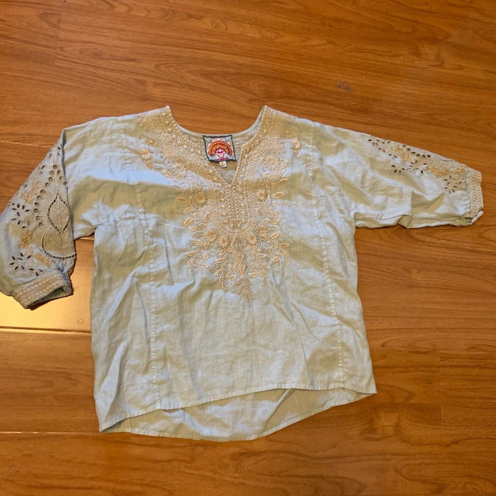 Kemi boxy peasant top
